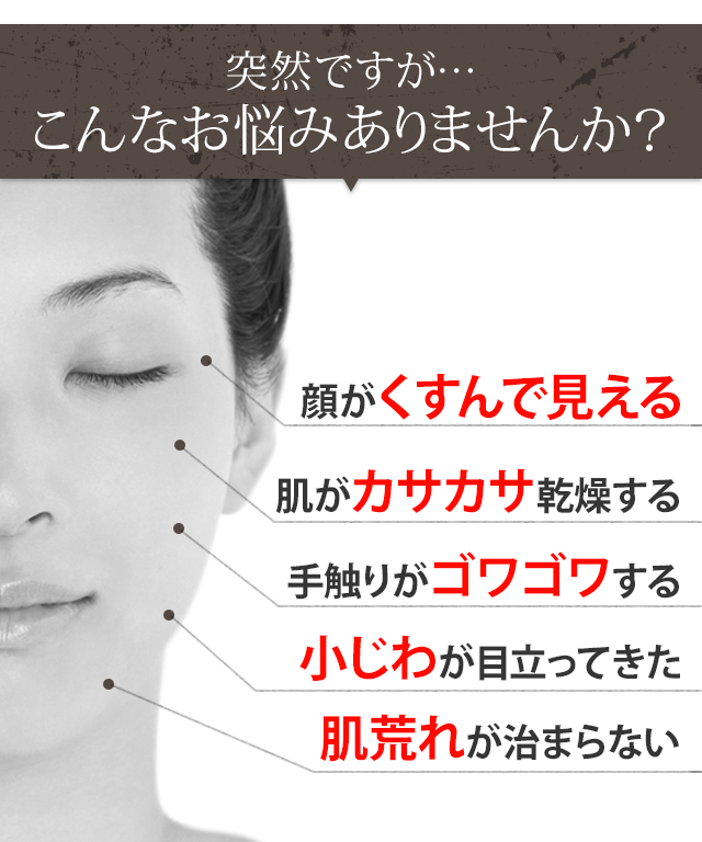 小じわやくすみが気になる…